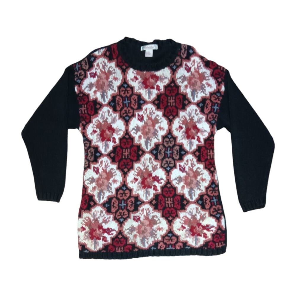 Vintage Rachel Max Cottagecore Floral‎ knit sweater